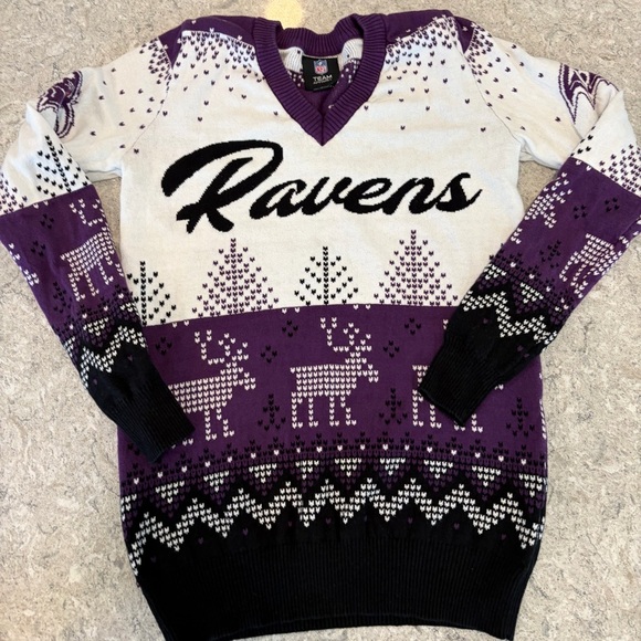 NFL Sweaters - NFL Team Apparel Purple and White Knitwear
